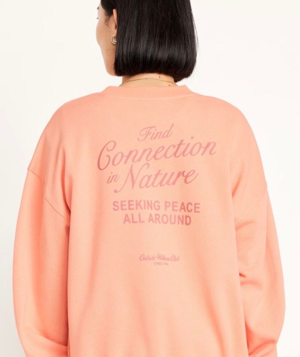 Old Navy SoComfy Oversized Sweatshirt Daybreak Drop Shoulder Pullover Size L